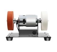 Mini Bench Grinder with Dual Grinding Wheels & Belt Sander, 7 Speed Settings, 3000-6000RPM, Table Polisher System for Jewelry, Metal, Wood, Jade, Knife