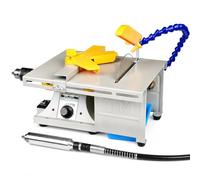 Mini Bench Polisher 750W 10000 RPM, Adjustable Speed Desktop Tool with Flexible Shaft for Gemstone, Metal, Wood, Jewelry Crafting and Finishing