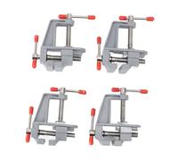 Mini Bench Vice Clamp, Portable Aluminum Alloy Table Clamp, 4PCS for DIY Handcraft - Easy Installation, Non Slip Surface, Versatile Use in Woodworking