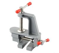 Mini Bench Vise for Woodworking, Aluminum Table Clamp with 23mm Jaw Opening, Compact Hobby Tool for Crafts, Jewelry, Electronics - Black