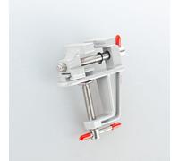 Mini Bench Vise for Woodworking, Crafts & Jewelry Making - Aluminum Alloy or Cast Steel Construction, 30-50 mm Jaw Opening, 33-36 mm Mounting De(Silver)