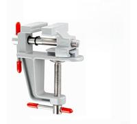 Mini Bench Vise for Woodworking, Jewelry Making & DIY Crafts - Aluminum Alloy or Cast Steel Construction, 30-50 mm Jaw Opening, 33-36 mm Mounting De(Silver)