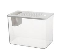 Mini Betta Fish Tank - Compact Tortoise Aquarium Clear Display Tank for Desktop | Small Breeding Tanks for Baby Turtle, Decorative Clear Aquarium for Office and Use