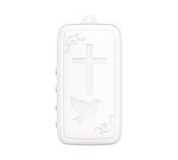 Mini Bible Player - Key-Sized KJV Audio Scripture Device with Psalms, Prayers & Hymns - Ultra-Compact & Rechargeable Christian Gift - Ivory White - AHEHOLY