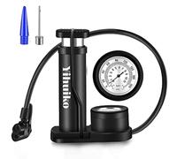 Mini Bicycle Pump Bike Foot Pump 120 PSI Foot Activated Floor Pump with extra sensitive Pressure Gauge Portable Air Pump with Gas Ball Needle for All Bike, Fits Presta & Schrader Valve