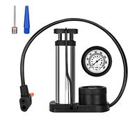 Mini Bicycle Pump, Bike Portable Foot Pump, 160PSI Bike Floor Pump with Pressure Gauge Bicycle Tire Air Pump with Gas Ball Needle for All Bike,Fits Presta & Schrader Valve
