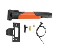 Mini Bike Pump Compact 3-Section Bicycle Frame Pump With Frame Mounting Kit(Orange)