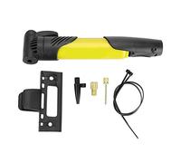 Mini Bike Pump Compact 3-Section Bicycle Frame Pump With Frame Mounting Kit(Yellow)