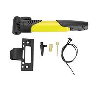 Mini Bike Pump Portable Frame Pump, Compact Bicycle Air Pump Durable Bike Inflator With Ball Pump Needles&Frame Mounting Kit,Tire Pumps for Ball Bike Pumps (Yellow)