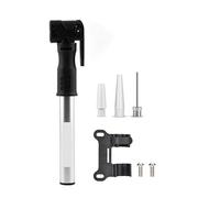 Mini Bike Pump with Pressure Gauge, [80-100 PSI] Diyife Aluminium Alloy Portable Bicycle Tyre Pump Fits Presta and Schrader Valve, Silver Cycle Pump for Road Mountain Bike Ball and Swimming Ring