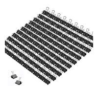 Mini Binder Clips, 144 Pack, 5/8 Inch, Standard 15mm, Black, 0.6 Inch, Mini Paper Clips, Fold Clamp, Capacity 0.23 Inch, Office Supplies, Micro Binder Clips.