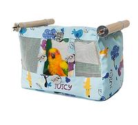 Mini Bird Nest Cage - Breathable Parrot Nest Cage | Waterproof Cloth Habitat for Parakeets, Cockatiels, Lovebirds, Conures | Hut with Cool Mat | Cozy Hanging Cave for Small Pet Birds Indoor/Outdoor