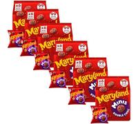 Mini Biscuits Bundle with Maryland Minis Double Chocolate Chip Cookies (6x19.8g) - 6 Pack | Mini Chocolate Flavoured Cookies Containing Chocolate Chips, Suitable For Vegetarians.