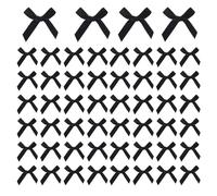 Mini Black Bows, 100 Pcs Satin Ribbon Bows 4x4cm Little DIY Satin Bow Black Ribbon Mini Cute Small Bow for Craft Sewing Scrapbooking Christmas Party Wedding and Gift Wrapping