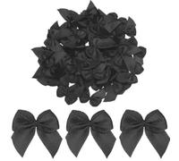 Mini Black Bows, 100Pcs 1" Small Black Bows for Gift Wrapping Crafts DIY Sewing Hair Accessories Wedding Birthday Party Scrapbooking Decorationss,Tiny Premade Bow