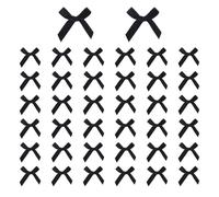 Mini Black Bows 50 Pcs Satin Ribbon Bows 4x4cm Little Bows DIY Satin Bows Black Ribbon Mini Bows Cute Small Bows for Craft Sewing Scrapbooking Christmas Party Wedding and Gift Wrapping