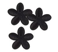 Mini Black Daisy Flower Patches Cartoon Embroidery Embroidered Badge Iron On Sew On Patch Applique Clothing Jackets Jeans Sweatshirts Hats Bags Backpack (3 PCS.)