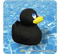 Mini Black Latex Rubber Duck from Lanco Ducks