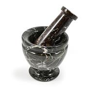 Mini Black Marble Pestle & Mortar - Handmade in the Foothills of the Himalayas