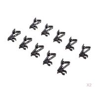 Mini Black Metal 20 Pack Lapel Microphone Clip on Holder for Mic, Portable Tight Grip Collar Clamp, for Stage Shows, Speeches, Lectures - Compatible with Samson Nady Audio-