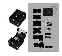 Mini Black Useless Box Funny Toy Kit High-Grade Metal Rocker Leave Me Alone Unique Friends and Family Designed for Endless Fun Powered By 2 * AAA Batteries