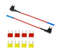Mini Blade Fuse Holder Fuse with 10A, 20A - Tap 12V Car Add-a-Circuit Fuse TAP Adapter with Mini Blade Fuse （2 Sets）