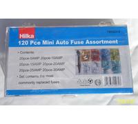 Hilka 79552312 Mini Blade Fuse Set, 120 Piece