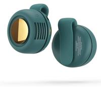 Mini Bladeless Fan, Portable Electric Fan, 3 Speeds Silent Small Clip Fans for Shirt, Mini Whirlwind Fans for Waist Clips (Green,2)