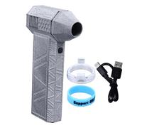 Mini Blower Jet Fan, Portable and Powerful Jet Dry Mini Blower 130000 RPM Mini Jet Blower Turbine Powered Cordless Air Blower for Outdoor Cleansing Cars Computers Keyboards, Grey
