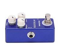 Mini Blue Delay Guitar Effect Pedal, Analogue True Bypass, Metal Construction - Adjustable Delay Time, Feedback Control, Perfect for Guitarists