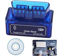 Mini Bluetooth Code Reader, Scanner Car Automotive Engine Scanner for Android and Windows, ELM327 Diagnostic Scan Tool, Check Engine Code Reader with Fault Code Reader (V2.1)