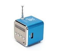 Mini Bluetooth Speaker,Digital Mini Portable FM Radio Radio Mini Speaker USB SD TF Card MP3 Audio Player (Blue-1)