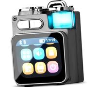 Mini Bluetooth Speaker, Smart Wireless Portable Speaker with Touchscreen, Loud HD Sound, LED Lights, BT5.4, All In One Small Audio for Home/Outdoor/Travel/Shower/Party/Beach/Camping/Hiking/Cycling