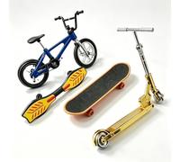Mini BMX, Tech Deck Scooter, Finger BMX Set, 4 Pack Finger Toy Bikes