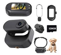 Mini Body Camera, 1080p HD Wearable Thumb Size Cam with Charging Case, Portable 1.47in Screen Magnetic Sports Cam, Mount Anywhere, Small POV Camcorder for Pets, Cycling, Vlogging,Black,128GB