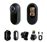 Mini Body Camera with 32GB, Thumb Size Mini Body Cam, Wearable Body Cameras with Audio and Video Recording, Hands-Free POV Portable Vlogging Camcorder for Walking, Fishing, Travel(Black)