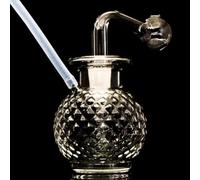 Mini Bong Glass Bong Glass Pipe water bong Small Bong Dab Rig Oil Pipe Water Pipe Smoking (Size: 2)