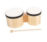 Mini Bongo Drum Hand Percussion Wooden Bongos Compact 6 inch and 5 inch for Beginners Kids Adults Dance Classes