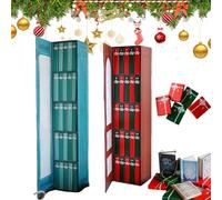 Mini Book Advent Calendar 2025, New Mini Book Advent Calendar, Literature Lovers Gifts Calendar With 24 Volume Gift, Christmas Books Advent Countdown Calendar Decorations (Red+Blue)