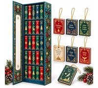 Mini Book Ornament Advent Calendar 2026,Christmas Tree Decor Books，C | 24 Handcrafted Readable Hardcover Classics,Decorative Christmas Book Advent Calendar for Reading Lovers,Christmas Tree Decor