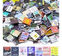Mini Books, Miniature Dollhouse Assorted Small Accessories for Small House Decoration, Crafts, Office, Desk, Pack of 100