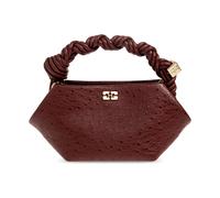 Mini Bou Ostrich-effect Tote Bag - female - Ganni - Handbags - Red - ONE SIZE - Bags ONE SIZE