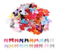 Mini Bows, 100 Pcs Multicolor Ribbon Bows Small Premade Bow Tiny Satin Ribbon Bow for DIY Crafts Sewing Scrapbooking Gift Wrapping Hair Accessories Christmas Wedding Party Decorations (20 Colors)