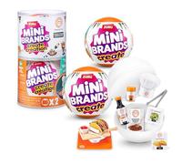 Mini Brands Create MasterChef Series 2 by ZURU (2 PACK) - Real Mini Dishes with Ingredients, UV LED Tool & Recipe Card | DIY Toy Capsule Non-Edible Collectible for Kids, Teens, and Adults.