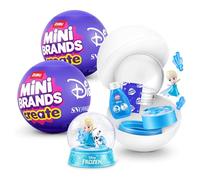 Mini Brands Mini Snow Globe Disney Capsule Series 1 (2 PACK) by ZURU - Create Your Own Snow Globe Kit with Figures, Diorama, and Stickers, Featuring 9 characters to Collect, for Kids and Adults