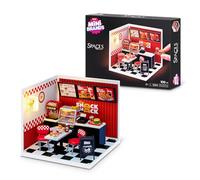 Mini Brands Mini Spaces The Snack Shack By ZURU | DIY Mini Spaces build & customize kit; light-up miniature snack bar scene; display Mini Brands miniatures and figures; gift