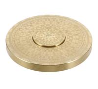 Mini Brass Bagua Plate Decoration Rotating Shiny Finish | Solid Copper Build, Golden Tone, Stable Tabletop Display, Easy Cleaning, Auspicious Tai Bagua Pattern