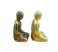 Mini Brass Buddha Statue Pocket Zen Buddhist Copper India Thailand Figure Sculpture Home Office Desk Car Decorative Ornament Art collection