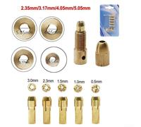 Mini Brass Collet Drill Chuck Set, 7pcs for Motor Shaft, for Precision Drilling Applications (4.05mm)