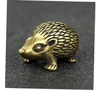 Mini Brass Hedgehog Ornament Vintage Animal Statue Cute Metal Luck Figure Home Office Desktop Decoration
